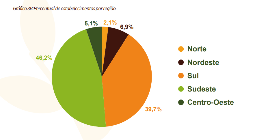Gráfico de participação de mercado